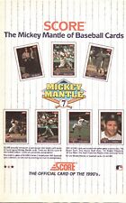 VINTAGE PRINT ADVERTISING SCORE Micky MANTLE OF Baseball Trading Cards 1991 picture