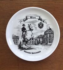 VTG Wien Spanische Hofreitschule Plate Made In Vienna Austria Size 4” Diameter picture