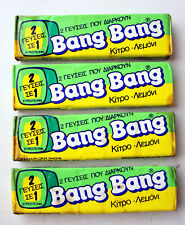 4X RARE VINTAGE 80'S BANG BANG LIME + LEMON CHEWING GUM PACKS SPAIN NEW SEALED  picture