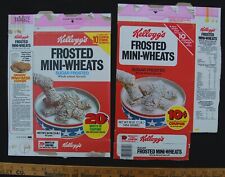 [ 1970s Kellogg Frosted Mini-Wheats - 2 Vintage Cereal Boxes - Spalding / Flair] picture