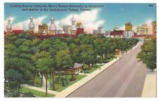Tampa Florida c1940's downtown skyline, Lafayette Street, Tampa University picture