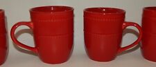 Royal Norfolk Christmas Red Beaded Edge Coffee Cups - Set of 4 picture
