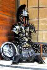 Roman Black Armor Muscle Cuirass Jacket With Helmet Shield Leg & Arm Guard suit picture