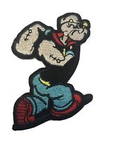 Popeye The Sailor Man Embroidered Iron On Patch 3.5” X 2” picture