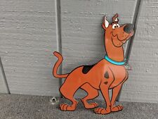 VINTAGE SCOOBY DO CARTOON CHARACTER PORCELAIN COATED METAL SIGN DIE CUT 12