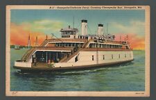 Postcard Annapolis Claiborne Ferry Maryland Crossing Chesapeak Bay c1930 picture