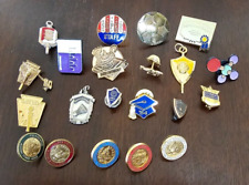Vintage to Now Education themed lapel pin lot Honor Society Presidential Awards picture