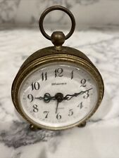 **Vintage 1960s Wedgefield~West Germany~Brass Filigree Clock~Wind Up-Alarm** picture