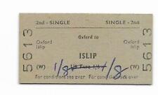 1965 Oxford to Islip 2nd Class Single BTC(W) British Railway Ticket picture