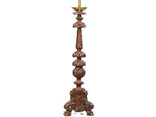 Lamp, Table, Carved Mahogany, Elaborately Carved, E. 1900s, , Vintage / Antique picture