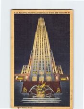 Postcard RCA Building Rockefeller Center at Night NYC New York USA North America picture
