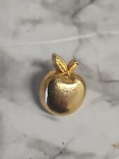 Apple Gold Tone Lapel Pin Hat Lanyard Pins Tie Tack picture