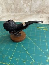 Les Wood Ferndown Bark Tobacco Pipe Silver Very Nice picture