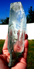 True Himalayan Super WATER CLEAR QUARTZ Scepter Crystal Point w Green Chlorite picture