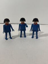 Vintage Playmobile Geobra Action Figures 3pcs 1974 Hard Plastic Jointed picture