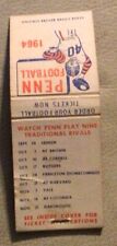1964 Penn University College Football Matchbook Home Schedule picture