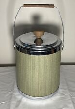 Vintage Kromex Ice Bucket W/Lid Round Green 
