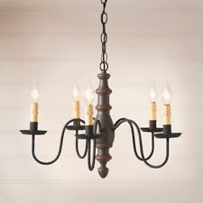 Country Inn Wood Chandelier in Americana Espresso - 5 Light picture