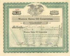 Western States Oil Corporation - Stock Certificate - Oil Stocks and Bonds picture