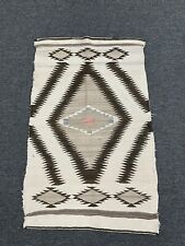 Vintage Native American Southwestern Flatweave Hand-Woven Wool Rug ~ 45