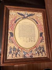 🔥U.S. Declaration of Independence Replica. Vintage. Framed. picture