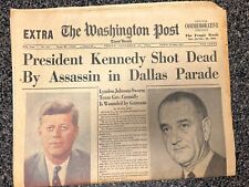 11-22-1963 Washington Post EXTRA President JFK ASSASSINATED Paper - RARE picture