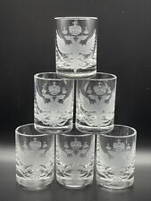 6 Russian Imperial Glass Works Shot Glasses Tsar Nicholas II Coat Of Arms VHTF picture