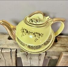 1930's Hall Teapot With Parade Design And China Hook Lid with Gold accents picture