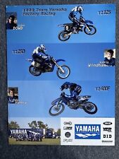 RARE -  1998 Factory Yamaha Race Team Poster - Motocross & Supercross - VINTAGE picture