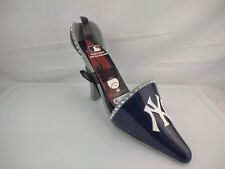 New York Yankees MLB Baseball Rhinestones High Heel Shoe Wine Bottle Holder  picture