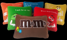 Collectable M&M candy characters plush pillows - Set of 6 , Bonus Fleece Blanket picture