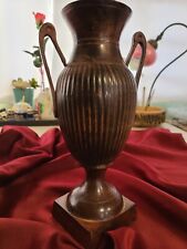 VTG copper color Rustic Metal Urn Vase 10