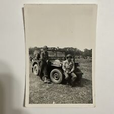 VINTAGE PHOTO D-Day “Utah Beach” Army Jeep WWII WW2 1940s Original World War Two picture