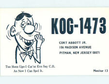 Pre-1980 RADIO CARD - Pitman - Near Glasboro & Camden & Cherry Hill NJ AH0780 picture