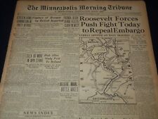 1939 SEPT 21 MINNEAPOLIS MORNING TRIBUNE - ROOSEVELT FORCES PUSH FIGHT - NT 9537 picture