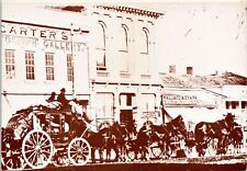 CONTINENTAL SIZE POSTCARD REPRODUCTION WELLS FARGO'S OVERLAND STAGECOACH 1869 picture