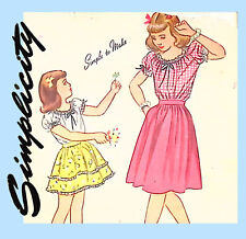 1940s Vintage Simplicity Sewing Pattern 1558 Dirndl Skirt Peasant Blouse UNCUT picture
