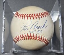 Lou Brock HOF 85 St. Louis Cardinals Autographed Signed ONL Baseball picture