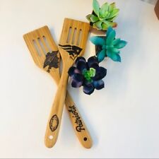 NE Patriots football wood burned spatulas/spoon Custom Kitchen Gift picture