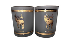 ROCKY MOUNTAIN ELK FOUNDATION MEMBER Banquet Edition-2 Frosted Glasses Gold Trim picture