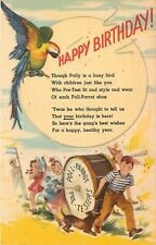 Postcard 1930s Poll Parrot shoe advertising Children Teich 24-111 picture