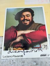 Luciano Pavarotti autographed 8x10 photo picture