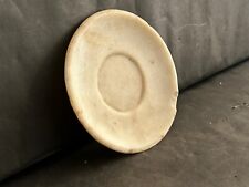 19c VINTAGE RARE HANDMADE  WHITE MARBLE STONE PLATE FOR MULTIPURPOSE USE picture