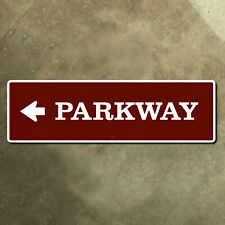 Parkway left arrow National Park Service highway road sign marker Blue Ridge 20