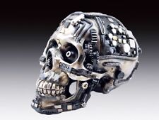Steampunk Skull with Computer Chip Figurine Statue Skeleton Halloween picture