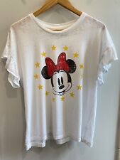 Vintage Inspired Disney Minnie Mouse Tee Women’s Sz XS With Flutter Sleeves picture