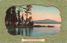 c1910 Mountain Lake Panorama Scenic View Picture Frame Border P207 picture