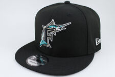 NEW ERA 9FIFTY BASIC SNAPBACK HAT CAP MLB FLORIDA MARLINS BLACK/WHITE/BLUE ADULT picture