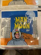 1969 Topps Man on the Moon 10¢ Wax Pack Wrapper Free Whale’s Tooth Side Panel picture