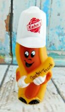 Vintage 1980s Kahn's Hot Dogs Beefy Frank Mustard Promotional Squeeze Bottle 6